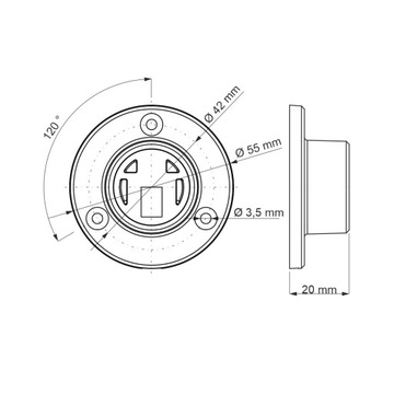 Drążek reling oświetlenie LED 100cm z mocowaniem