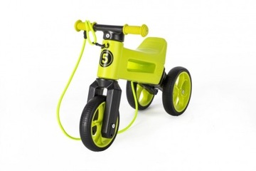 Rowerek biegowy FUNNY WHEELS Rider SuperSport zielony 2w1, wysokie siodła 28/30cm nosn
