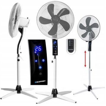 WENTYLATOR WIATRAK STOJĄCY PILOT TIMER LED CICHY