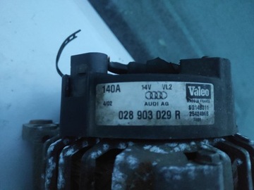 ALTERNÁTOR 028903029R 140 A VALEO AUDI A4 B6 A6 C5 VW PASSAT B5 1.9 TDI PD