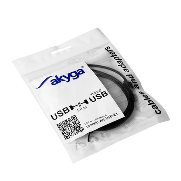 Akyga AK-USB-21 USB - кабель microUSB 1м черный