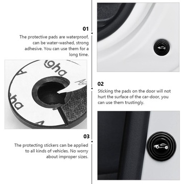 НАКЛЕЙКА АНТИКОЛЛИЗИЯ, АНТИВОЗВРАТКА на двери автомобиля, ЗВУЧАНИЕ, 12 шт.