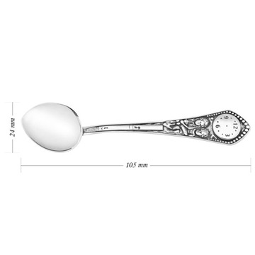 Сувенир на крещение из серебра 925 пробы с гравировкой