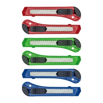 НОЖ ОБОЙНЫЙ НОЖ С ЛОМАТЫМ ЛЕЗВИЕМ 18ММ 6 шт.