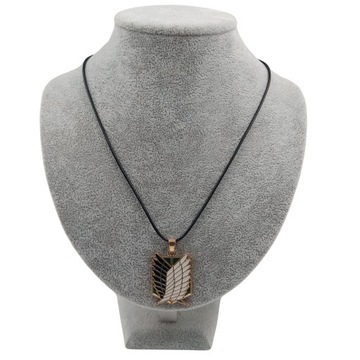 Металлический кулон Attack on Titan Shingeki no Kyojin Wings of Freedom, черный