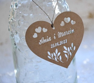 Zawieszki na butelki wódkę eko laserowe |50 szt