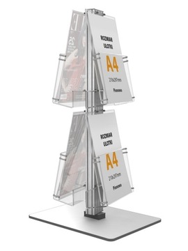 подставка для листовок - поворотная, 4 кармана, А4 вертикально