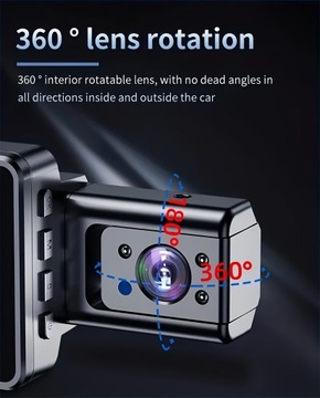 Видеорегистратор HD с двойной камерой, инфракрасным портом и циклической записью