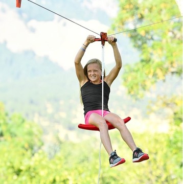 Zjazd Linowy TYROLKA Zjeżdżalnia Kolejka Linowa Huśtawka Siedzisko 25m 4140