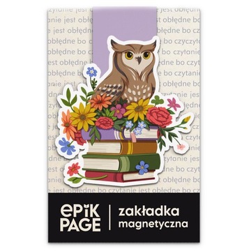 Zakładka do książki - Sowa i książki - prezent