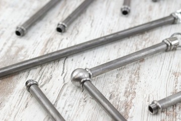 metalowa rurka M10x1 lampa pająk DIY nypel M10x1 rurka 18cm do lampy loft