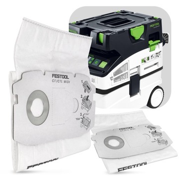 5 мешков для пылесоса FESTOOL CT CTL MIDI MINI SC-FIS-CT 498411 ОРИГИНАЛ