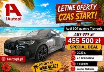 Audi Q7 II (4M) SQ7 Facelifting 4.0 TFSI 507KM 2023 Audi SQ7 Audi SQ7 TFSI Quattro Tiptronic 4.0 Benzyna 507KM