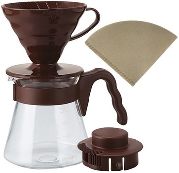 Hario V60 Pour Over Kit Коричневый капельный сервер