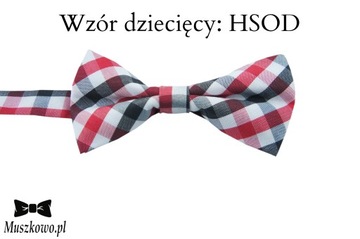 Pasek do spodni i muszka Zestaw dla chłopca 2-8l czerwony WZORY DO WYBORU