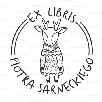 Personalizowany stempel Ex Libris JELONEK
