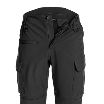 Spodnie ocieplane wodoodporne bojówki Mil-Tec Softshell Explorer Czarne XXL