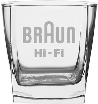 Zestaw 2 szklanek do Whisky, grawer BRAUN HI-FI