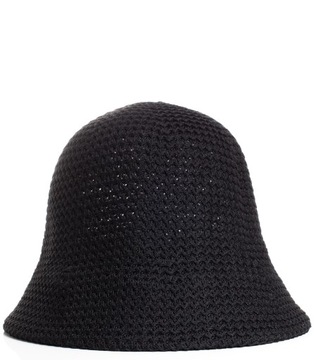 Damski kapelusz pleciony w stylu bucket hat słomkowy