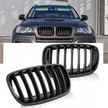 GRILL (NERKI) BMW E70 E71 X5/X6 07-14 CZARNY POŁYS