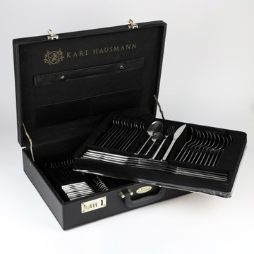 KOMPLET SZTUĆCÓW 72EL ZESTAW SZTUĆCE 12OS WALIZKA