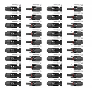 50 sztuk KONEKTOR ZŁĄCZE MC4 PANEL SOLARNY + -