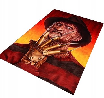 MODNY DYWAN WZÓR 3D HORROR FREDDY KRUEGER 120x160
