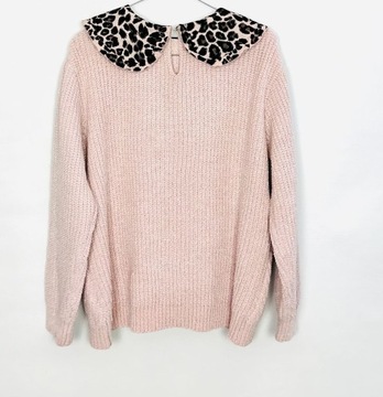 Sweter kołnierzyk cętki S 36 River Island