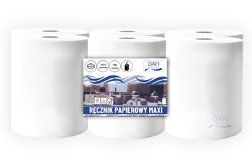 DAFIPAPIER Ręcznik papierowy BEZPYŁOWY 2w 140m MOCNY 6szt