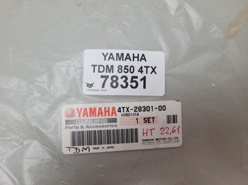 YAMAHA TDM 850 4TX НАКЛЕЙКА НА ОБТЕКАТЕЛЬ СЛЕВА ОРИГИНАЛ