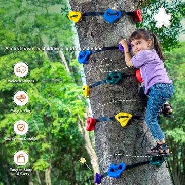 Kamienie Uchwyty Wspinaczkowe do Wspinaczki Dziecka Dzieci na Drzewo 4822