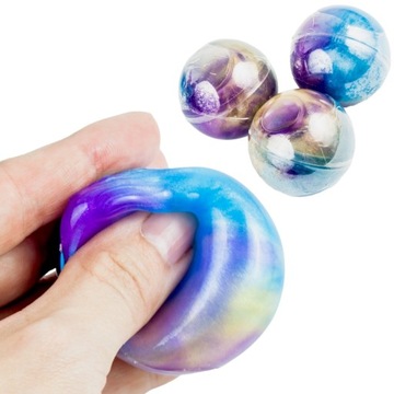 SLIME MASA SENSORYCZNA GALAXY kulka ZESTAW 3 szt