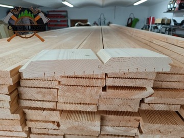 NAJGRUBSZA DESKA ELEWACYJNA 45mm IMITACJA BALA , PÓŁBAL , POŁOWICA 300 cm