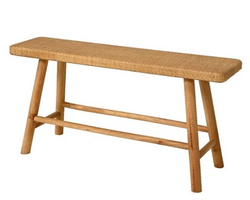 Ławka ławeczka drewniana 92 cm do salonu i przedpokoju w stylu boho eko