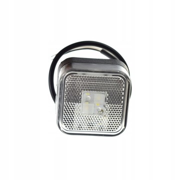 LAMPA LED KWADRATOWA BIAŁA Z ODBLASKIEM