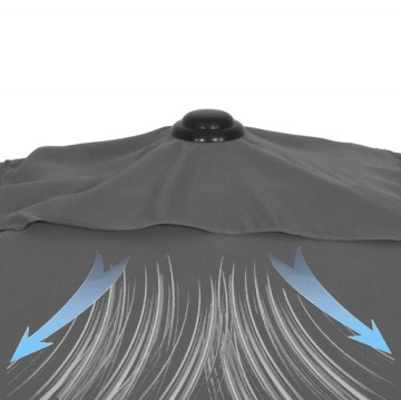 Подвесная садовая амбрелла PARASOL LARGE SOLID GREY 240cm WITH CRAB