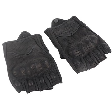Кожаные, дышащие, нескользящие, защитные мотоциклетные перчатки Half Fingers Ridi.
