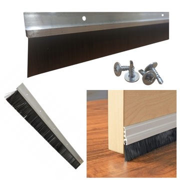 USZCZELKA LISTWA SZCZOTKA SZCZOTKOWA DO DRZWI PROSTA Z OTWORAMI 1M +GRATIS