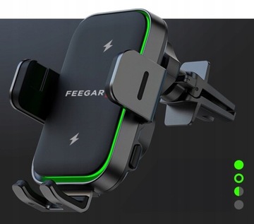 ДЕРЖАТЕЛЬ ДЛЯ АВТОМОБИЛЬНОГО ТЕЛЕФОНА FEEGAR QH400 ЗАРЯДНОЕ УСТРОЙСТВО ИНДУКЦИОННОЕ ОКНО КОКПИТ