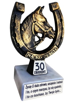 PODKOWA SZCZĘŚCIA NA 30 URODZINY Statuetka Prezent