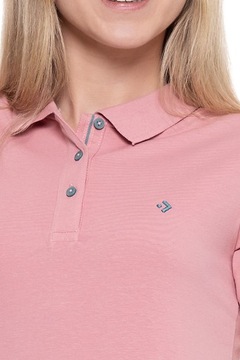 KOSZULKA POLO RÓŻOWA DAMSKA BAWEŁNA PREMIUM KLASYCZNA POLÓWKA MORAJ R.3XL