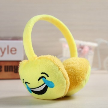 Ciepłe NAUSZNIKI USZY EMOJI EMOTKA zimowe dzieci
