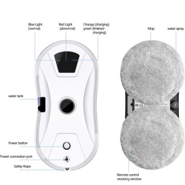 Мойщики окон двусторонние автоматические распылители воды 5600 Па сильное всасывание