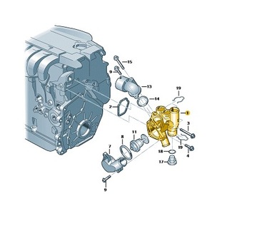 Obudowa termostatu 2.3 V5 2.8 3.2 Vr6 VAG