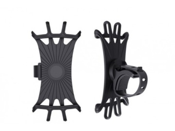 MOCNY UCHWYT ROWEROWY NA TELEFON KIEROWNICĘ DO ROWERU SILIKONOWY REGULOWANY