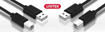 Кабель Unitek Y-C421GBK USB 2.0 AM-BM, 5 м