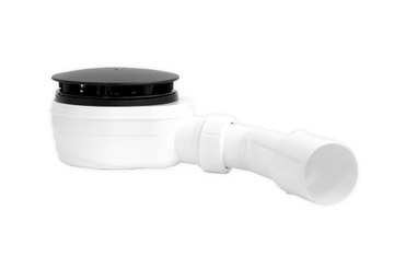 Plastbrno Syfon brodzikowy 90 niski 6 cm - CZARNY