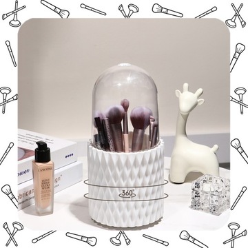 ВРАЩАЮЩИЙСЯ НА 360° ОРГАНАЙЗЕР ДЛЯ КОНТЕЙНЕРА ДЛЯ КИСТЕЙ ДЛЯ МАКИЯЖА И КОСМЕТИКИ