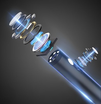 Эндоскопическая инспекционная камера Эндоскоп Двойной линз 8 мм 5 мм экран 5 