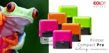 Принтер COLOP Compact PRO C40 с ластиком NEON GREEN